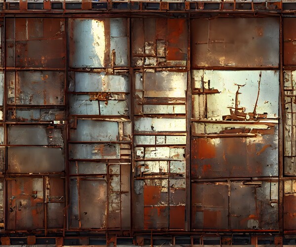 ArtStation - 949 Steel rust wall sci-fi vol 03 | Artworks