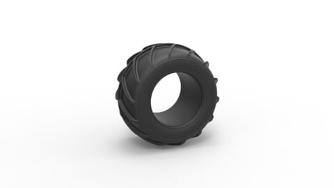 3D printable Diecast Dune buggy rear tire 26 Scale 1:25