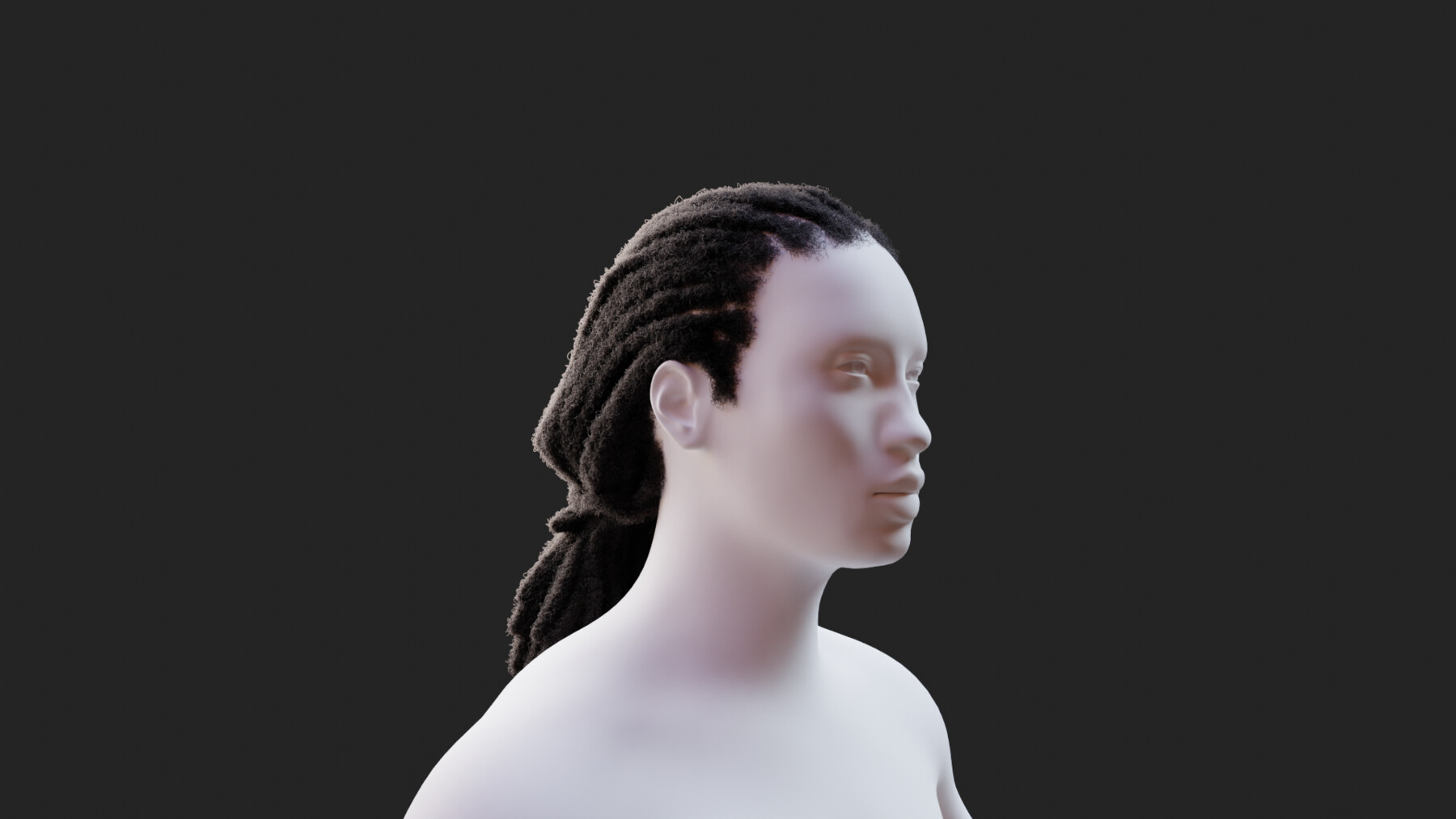 Artstation - Dreadlocks Low Ponytail | Game Assets