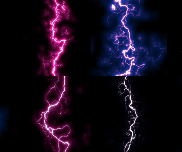 ArtStation - 200 Lightning Brushes For Photoshop abr | Brushes