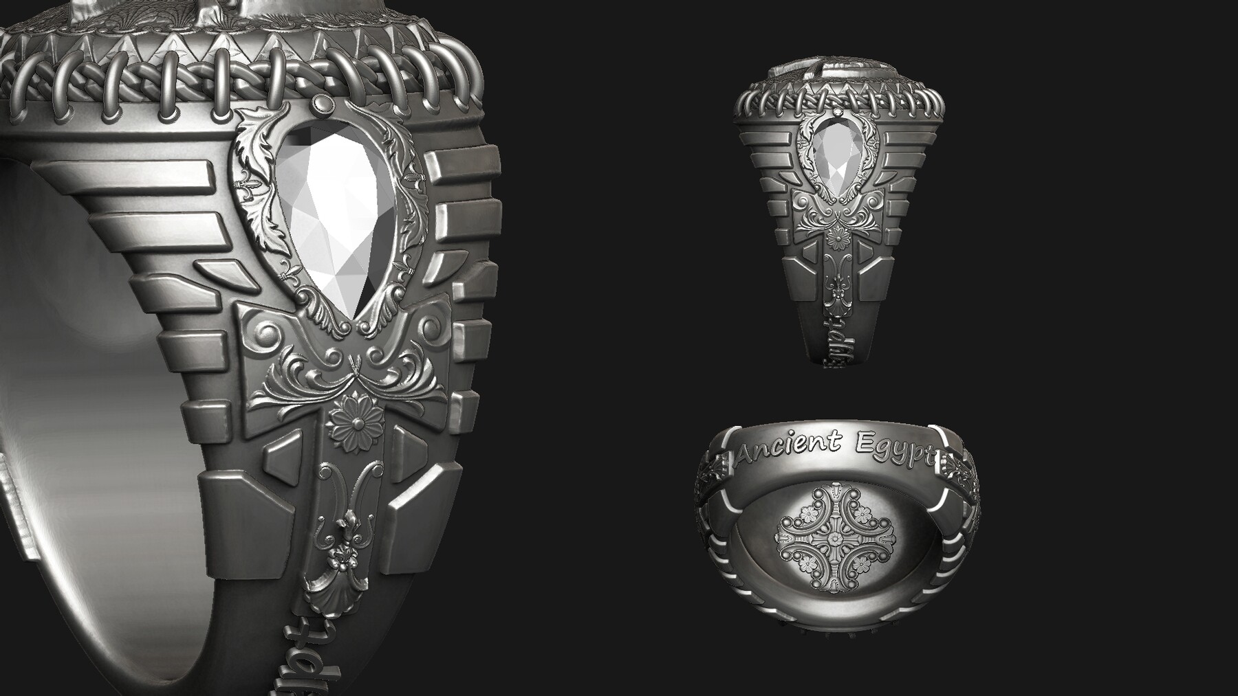 ArtStation - ANUBIS and ANKH SYMBOL - RING FOR 3DPRINTING | Resources