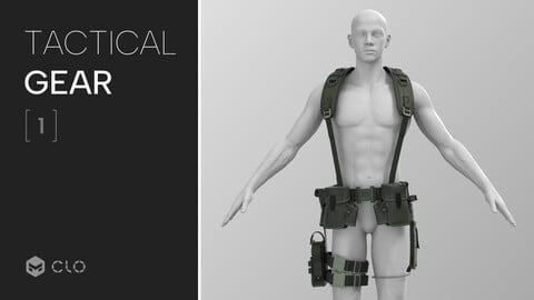 Tactical Gear 01 - Marvelous Designer, CLO 3D