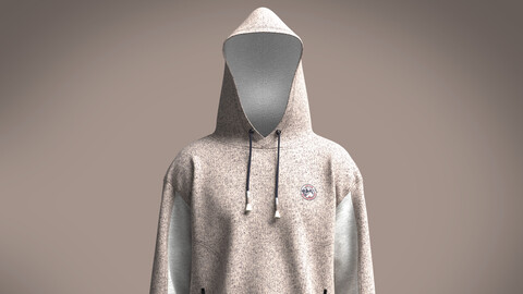 Men's Multi-Fabric Hoodie