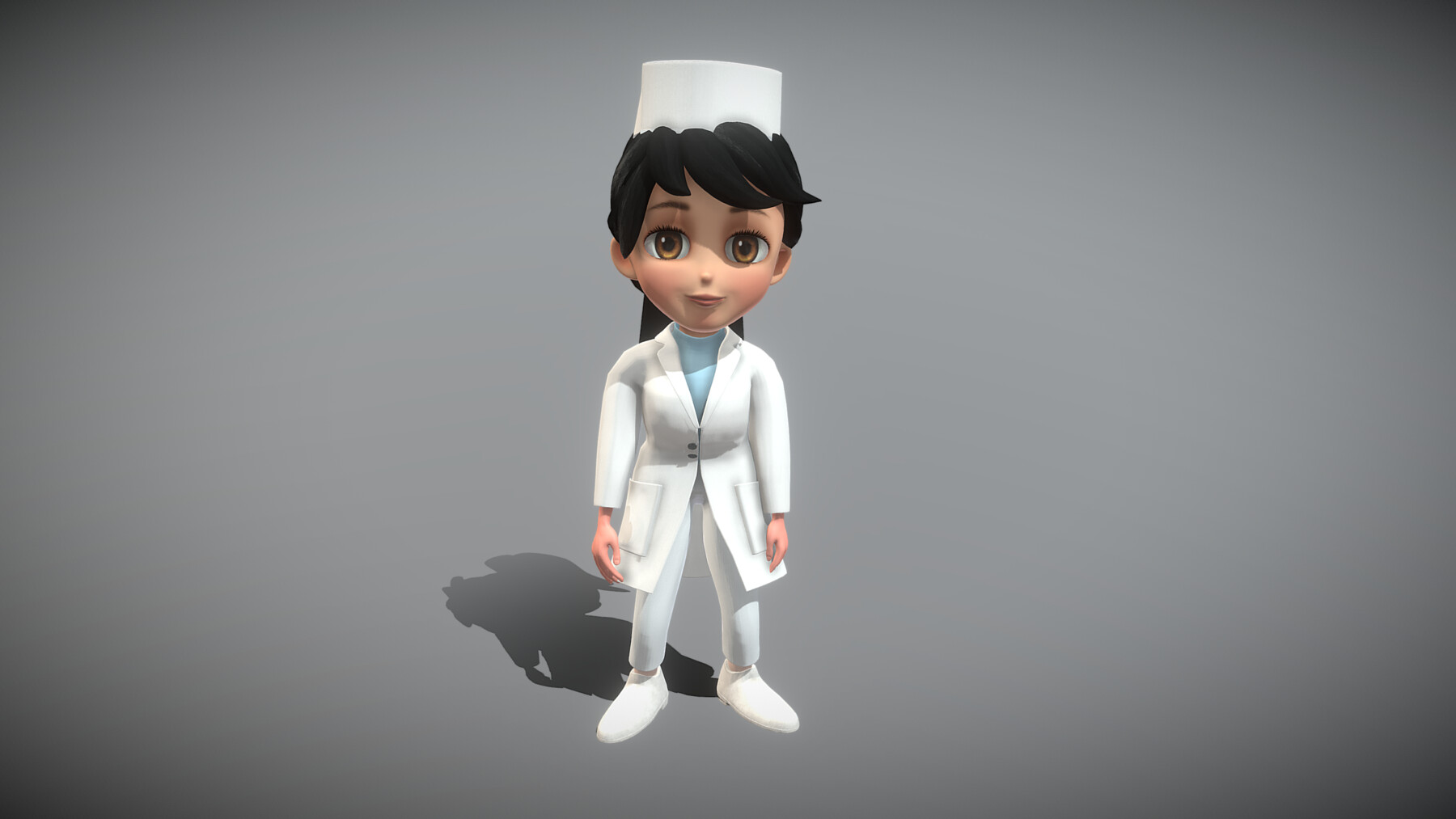 Nurse cap free 3D model