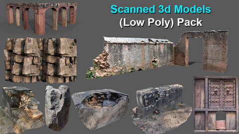 Scanned 3D Model Low Poly Pack