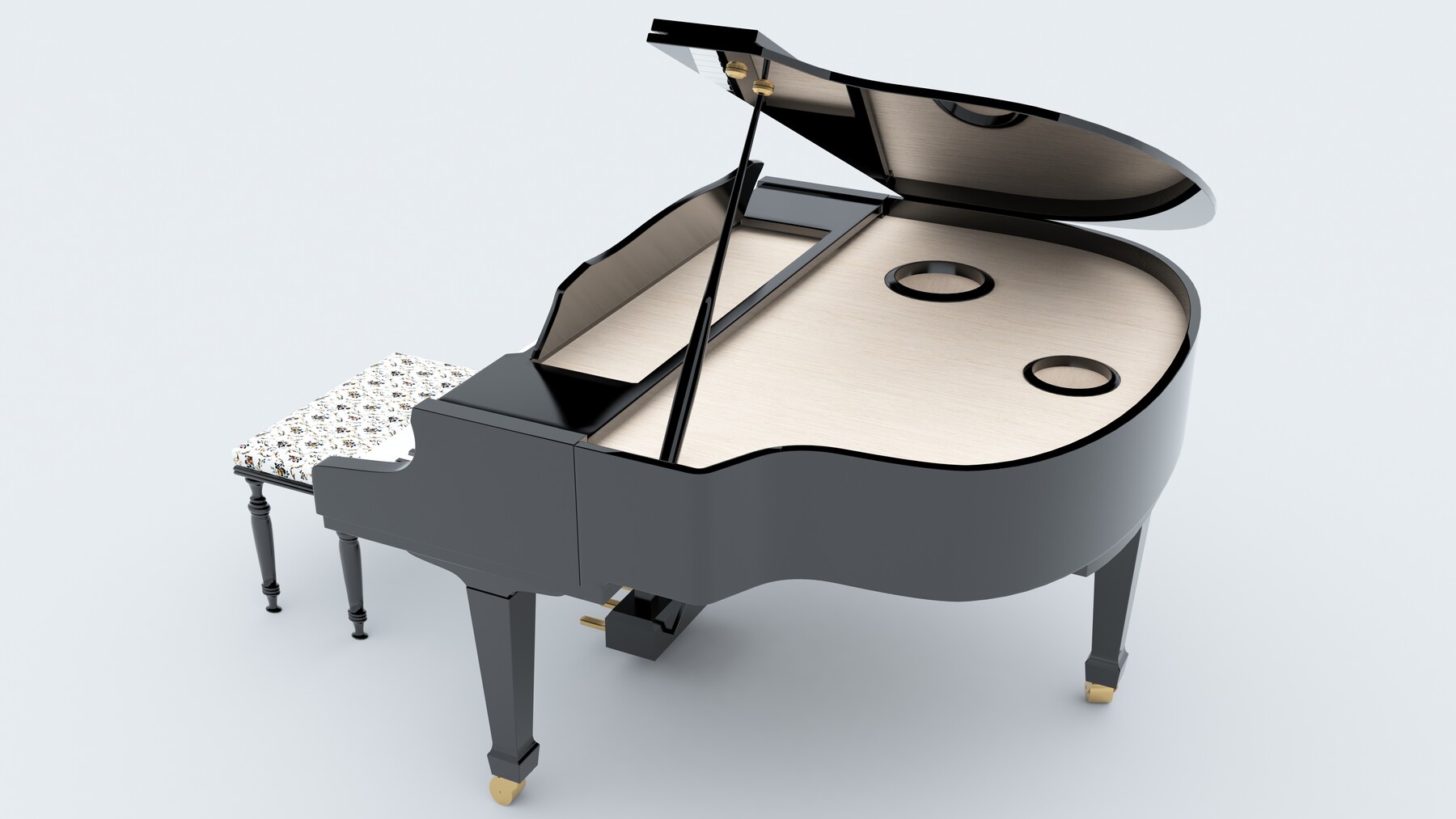 Studio grand piano. Piano 3d model. Piano 3d. Estonia 190 Grand Piano. Fortepiano 3d.