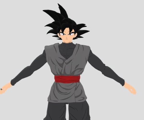 ArtStation - 3D Black Goku Rigged | Resources