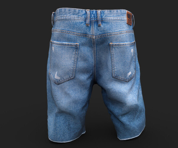 ArtStation - Ripped Denim Shorts - Streetwear Fashion | Game Assets