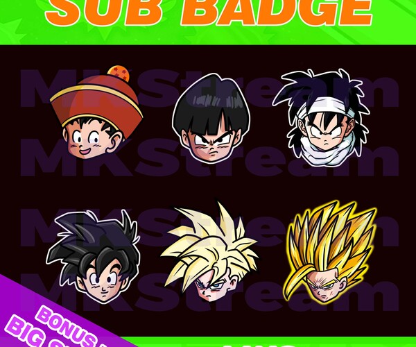 ArtStation - Twitch sub badges luffy gear 5 evolution pack