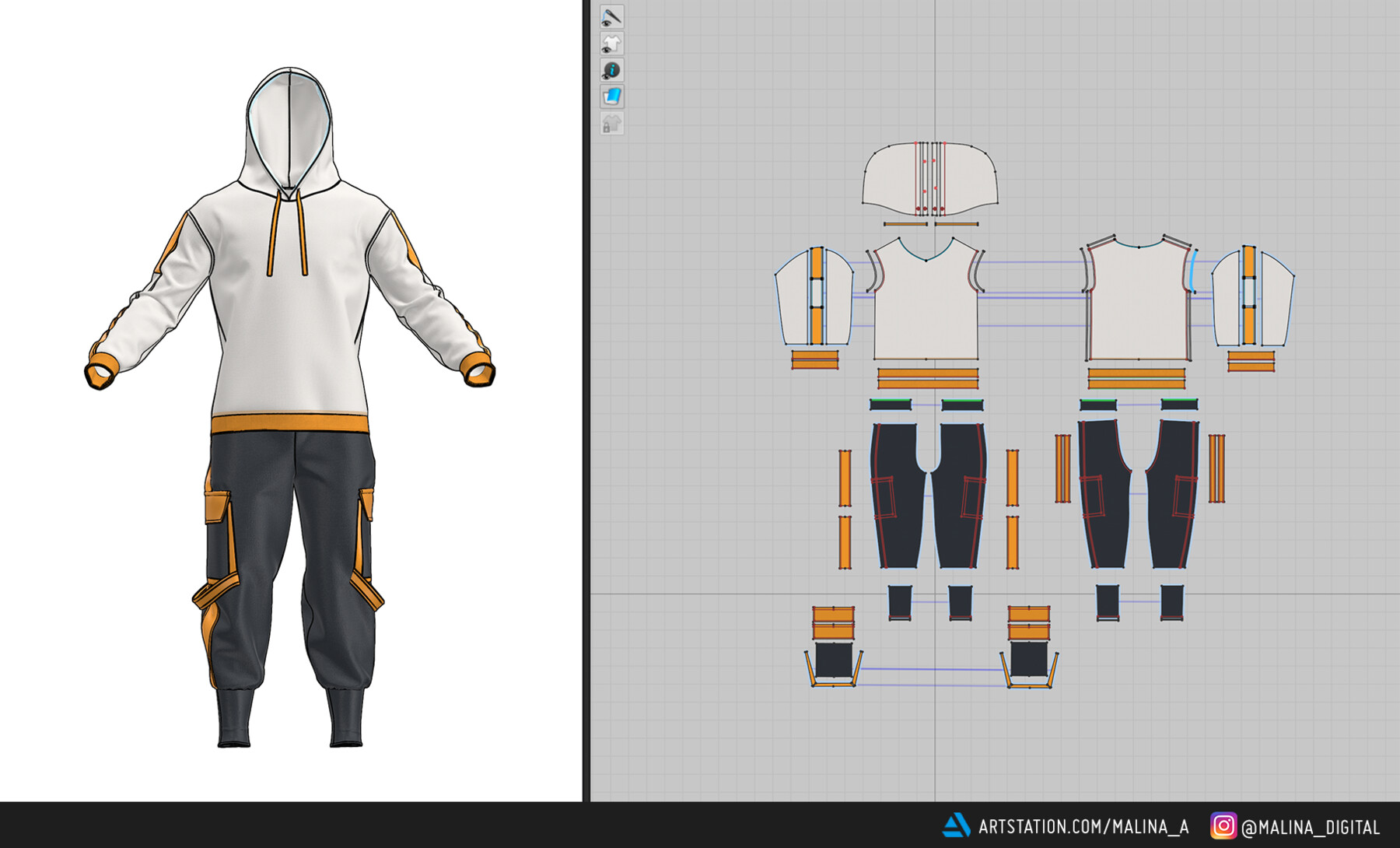 ArtStation - Men's outfit_026. Marvelous designer/Clo + OBJ + Blend ...