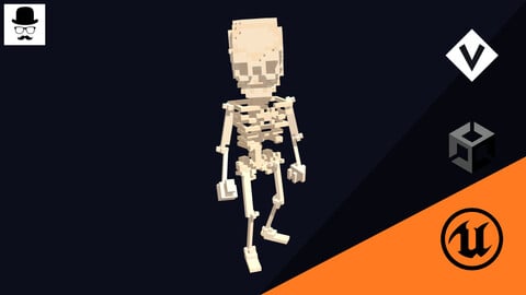 Sceleton Character - Voxel Model