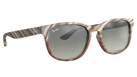 Ray Ban Non-Polarized Striped Grey Gradient Brown Sunglass RB2184