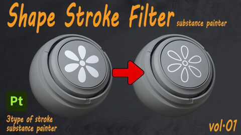 Shape Stroke Filter for Substance painter - Vol01