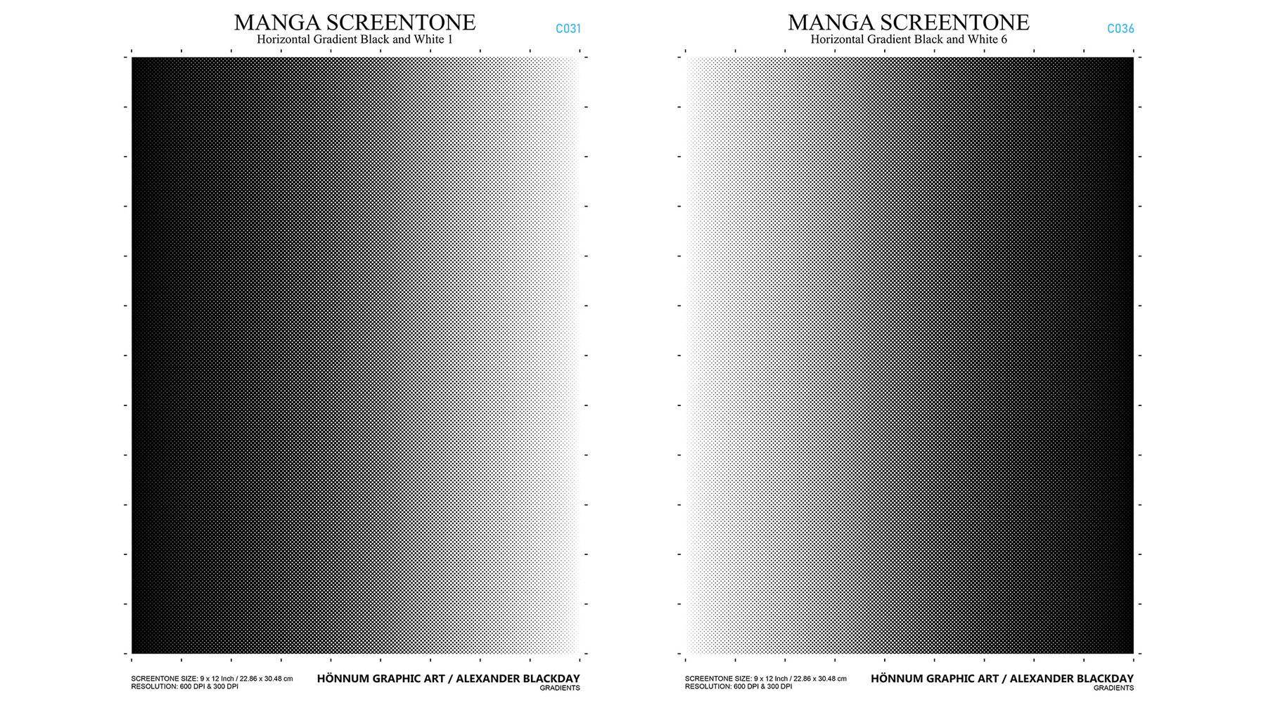 ArtStation - Manga Screentones / Gradients No. 4 / Horizontal | Artworks