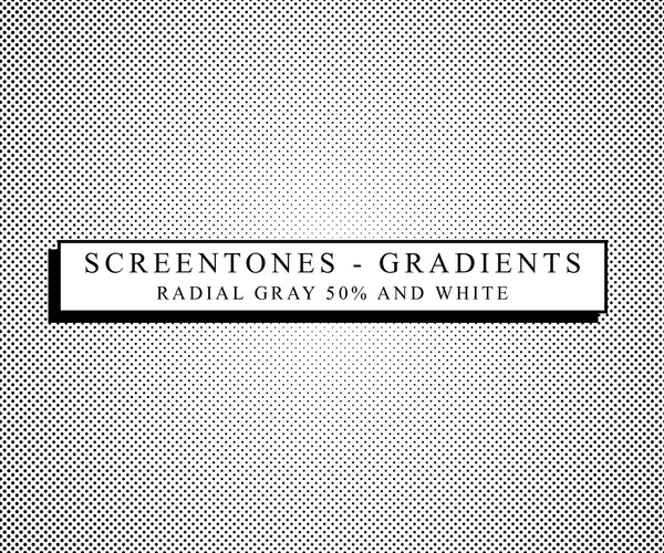 ArtStation - Manga Screentones / Gradients No. 8 / Radial
