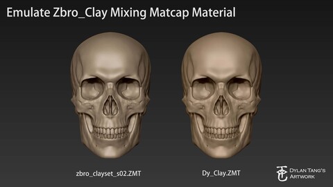 Free Emulate Zbro_Clay Mix Matcap Material