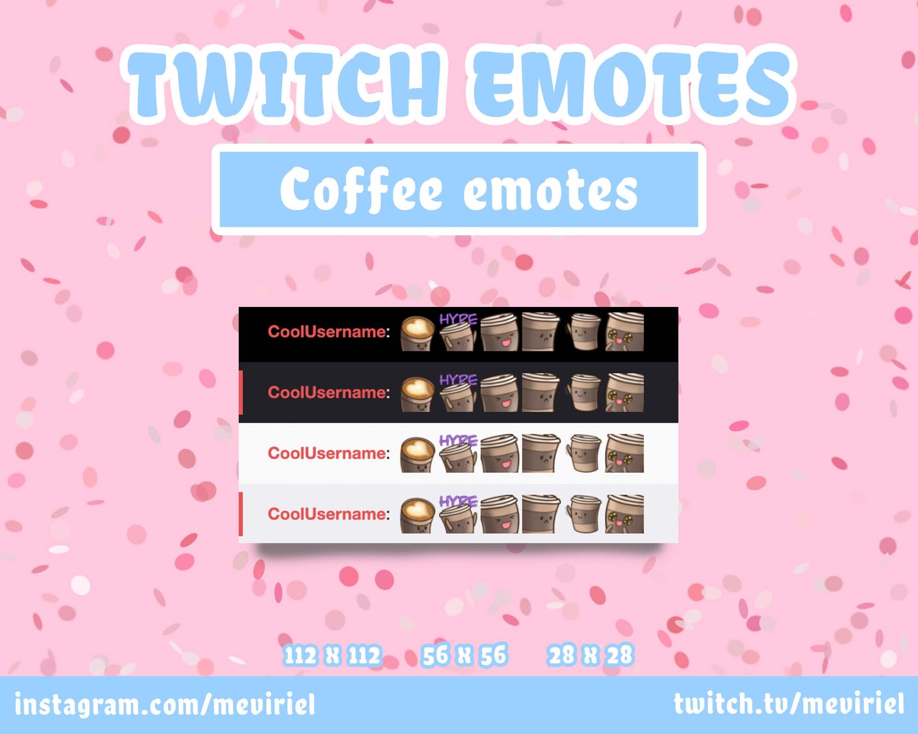 Pixel Coffee Emote Coffee Cup Twitch Emote Discord Emote 