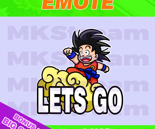 ArtStation - Twitch emotes kid goku lets go | Artworks