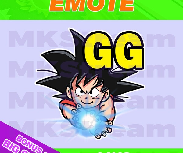 ArtStation - Twitch emotes kid goku gg kamehameha | Artworks