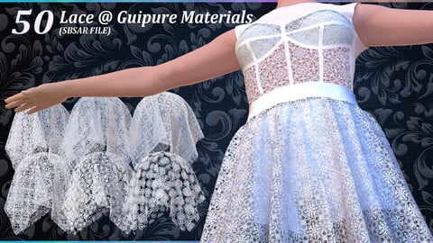 50 Lace and Guipure Materials (SBSAR FILE).vol5
