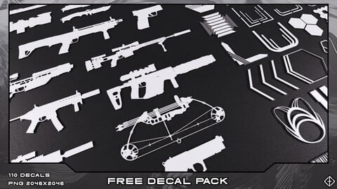 Free Decal Pack / Scifi, Weapon Icons