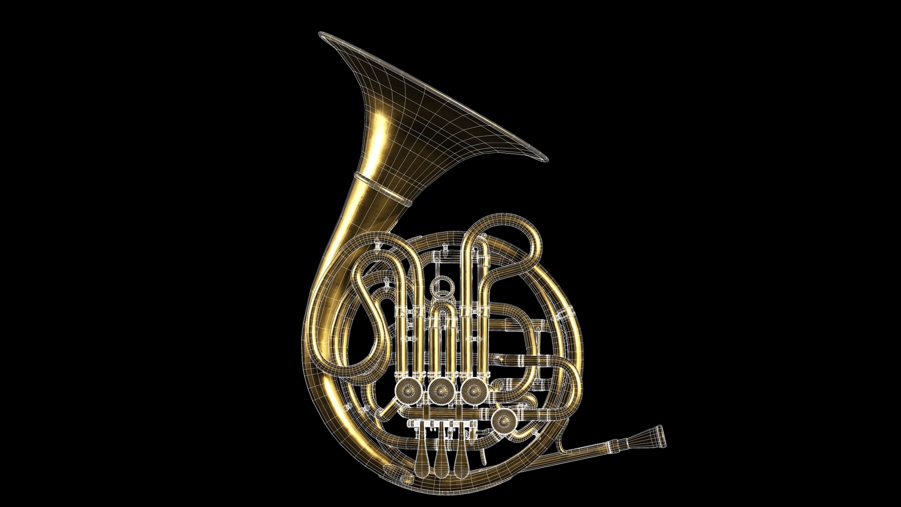 ArtStation French horn Lowpoly 3D Game Assets