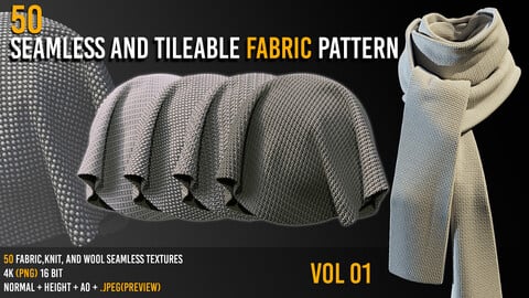 50 Fabric Pattern Seamless And Tileable textures