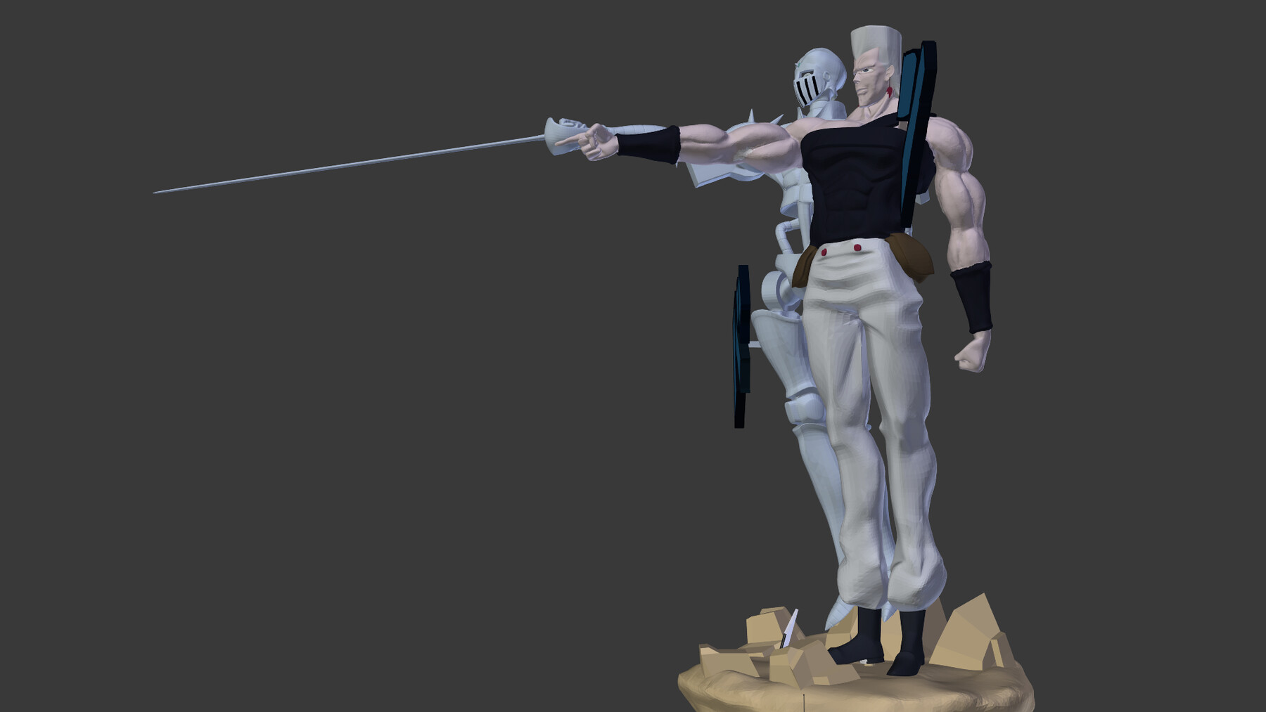 Polnareff and Silver Chariot 3D model 3D printable