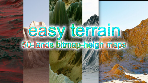 Easy Terrain (50-lands bitmap-heigh maps)