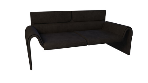 Black Leather Model Ds 2011 Sofa From De Sede