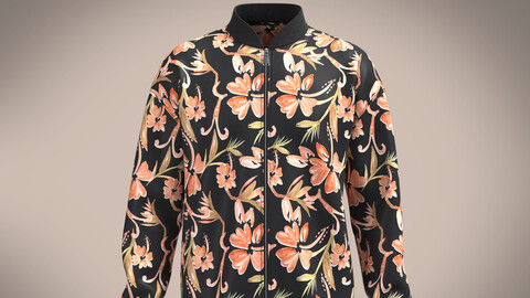 Men's Printes Bomber Jacket