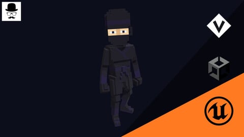 Ninja Character - Voxel Model