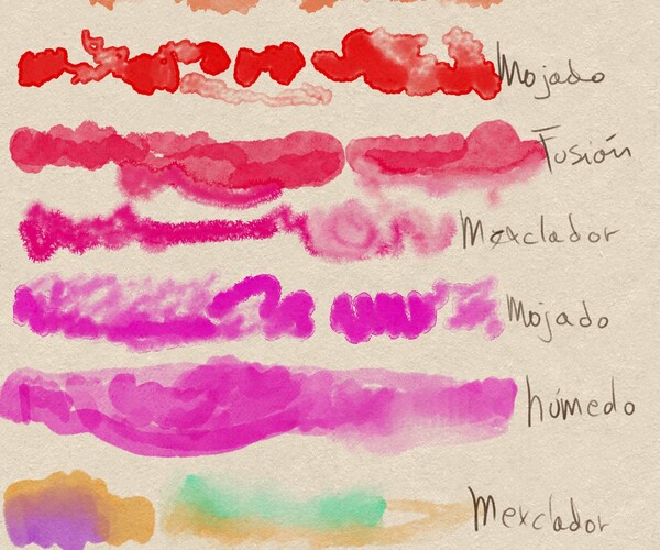 ArtStation - Clip Studio Paint, 11 Watercolor+17Gouache Brushes+3