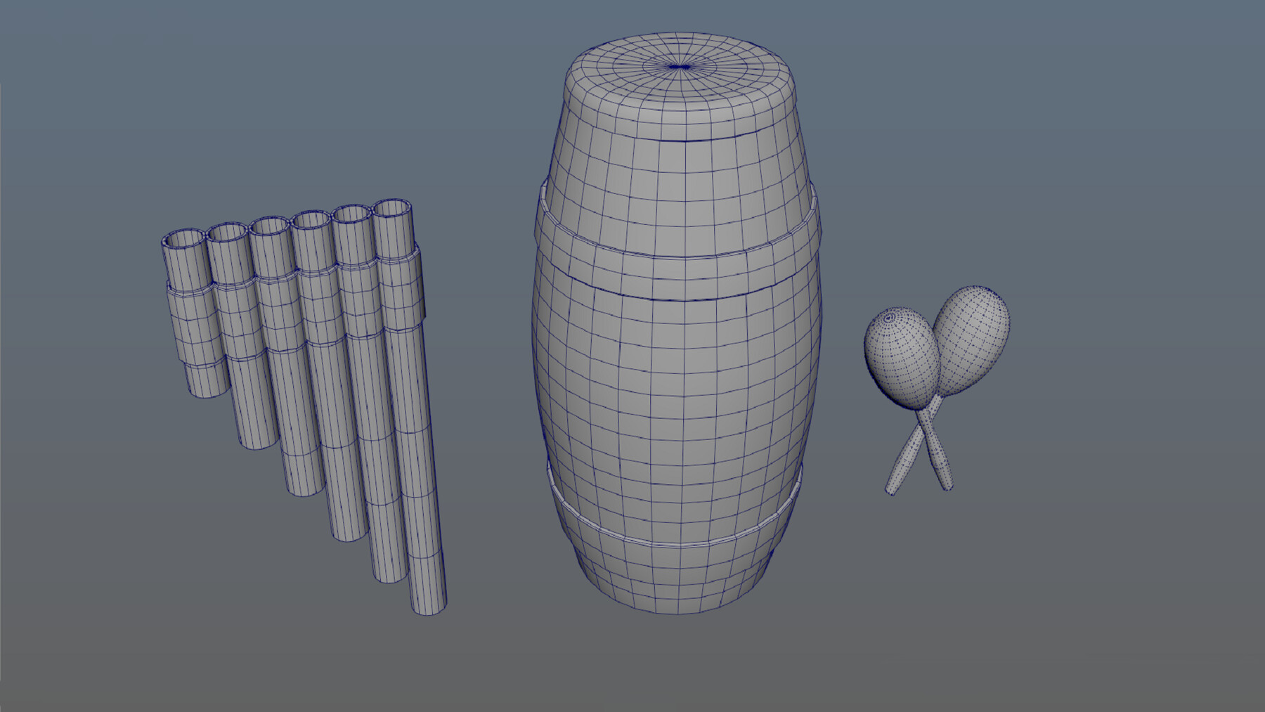 ArtStation - Musical instruments PBR game ready 3D model Low-poly ...