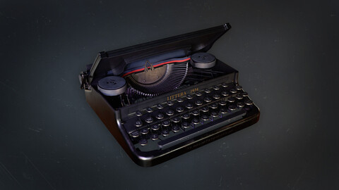 Old Typewriter - PBR Model
