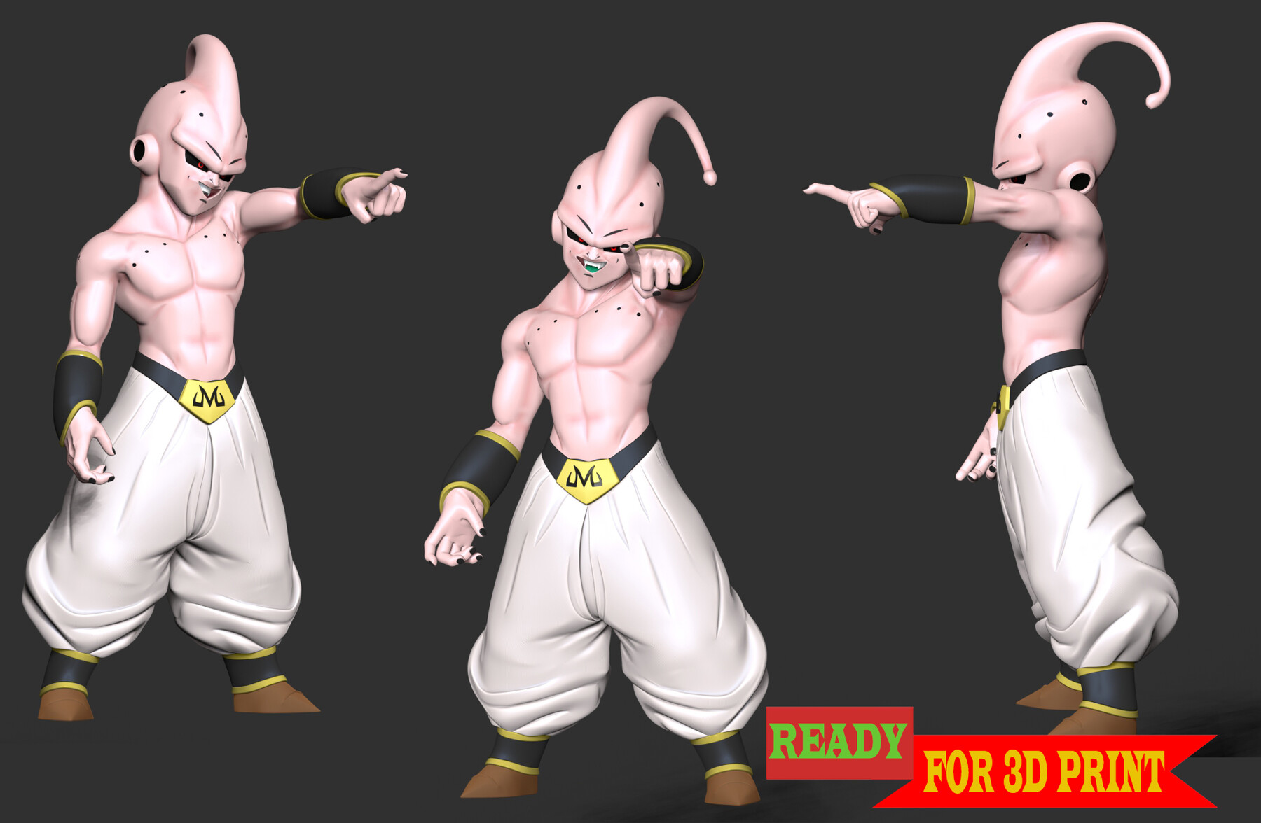 MAJIN BUU KID bust 3D model 3D printable