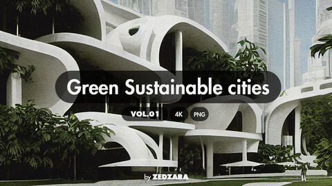 4K Wallpaper Artwork Pack - Green Sustainable Cities VOL.o1