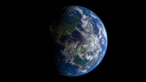 Blender Earth And Moon