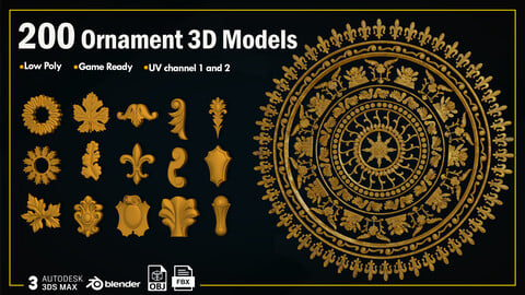 200 Ornament 3D Models