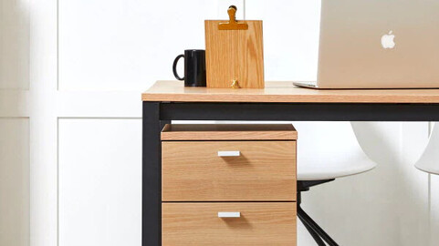 quattro 3 tier desk chest of drawers