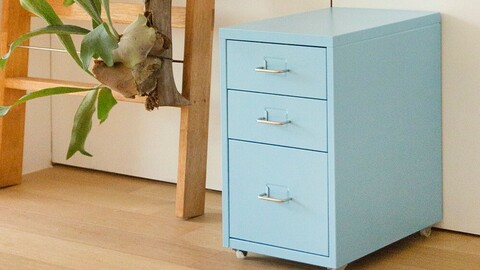 3 tier iron drawer cabinet