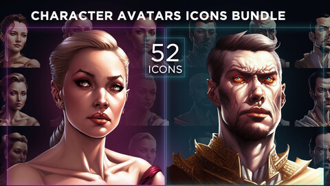 Character avatar icons - RPG bundle