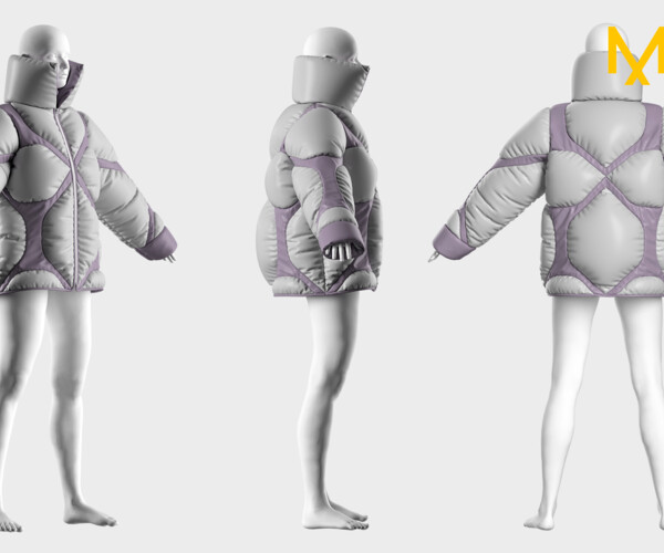 ArtStation - Streetwear Puffer Jacket #015 - Clo 3D / Marvelous ...