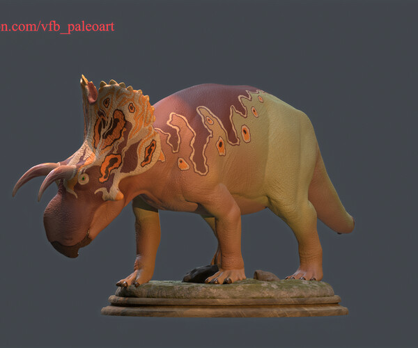 ArtStation - Yehuecauhceratops Mudei - Statue For 3D Printing | Resources