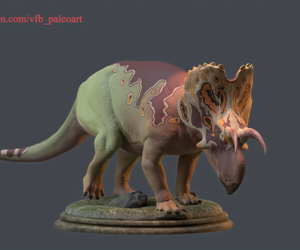 ArtStation - Yehuecauhceratops Mudei - Statue For 3D Printing | Resources