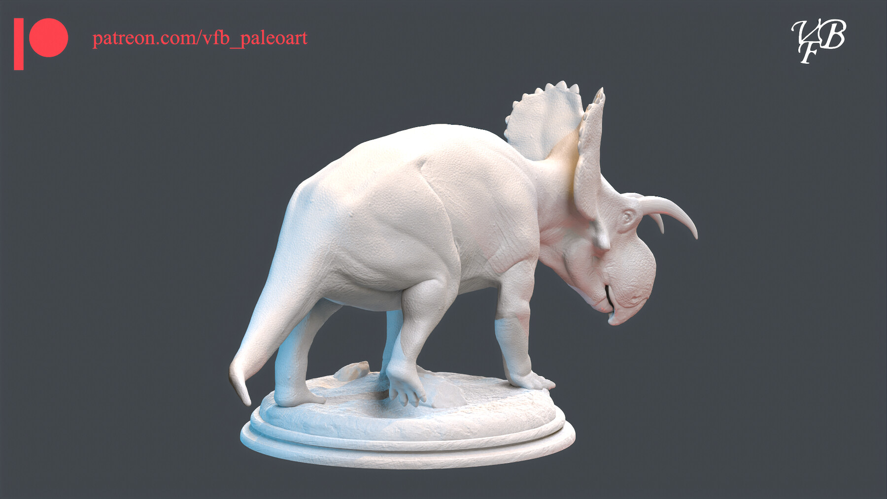 ArtStation - Yehuecauhceratops Mudei - Statue For 3D Printing | Resources