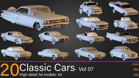 20- Classic Cars- Vol 07- 3d models-max.fbx.obj