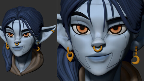 3D Model - Blue Elf