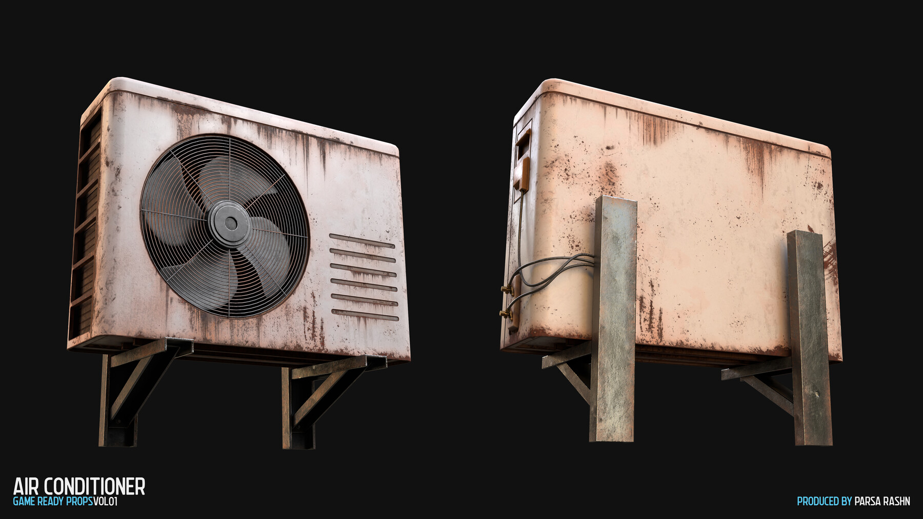ArtStation Air Conditioner Game Ready Props Vol01 Game Assets