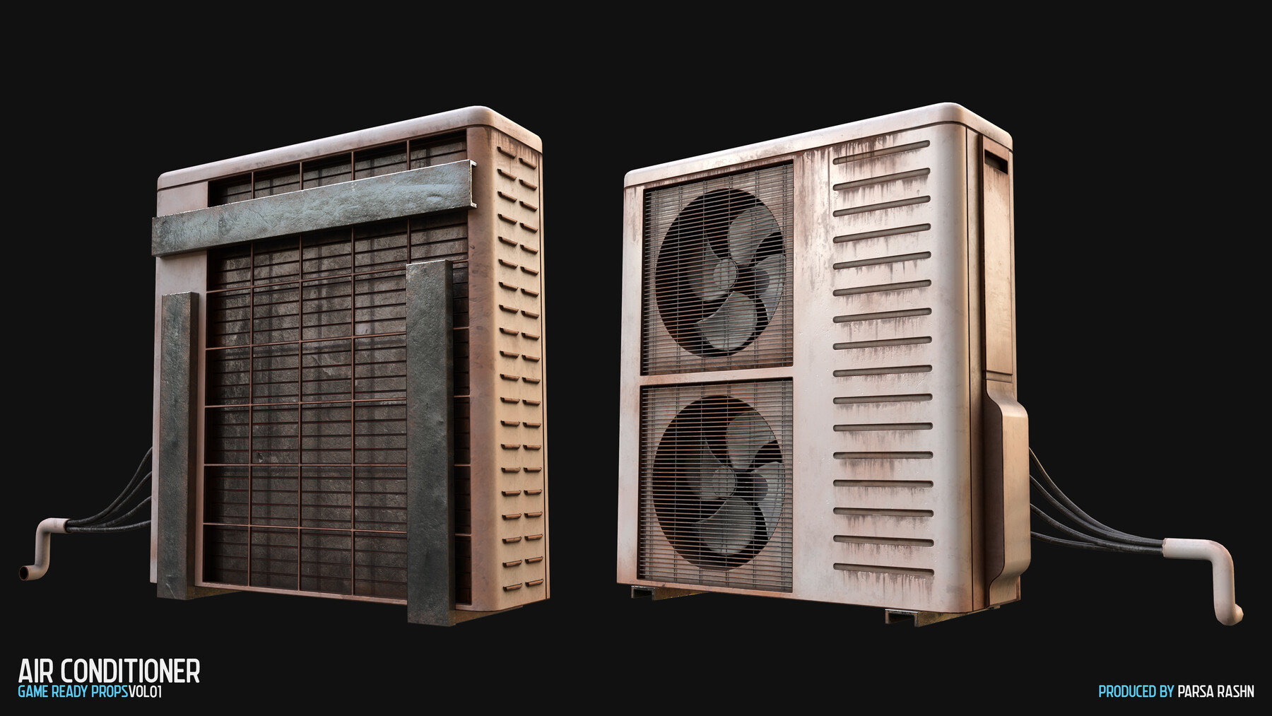 ArtStation Air Conditioner Game Ready Props Vol01 Game Assets
